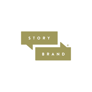 The image features the StoryBrand logo with two speech bubbles, one saying 'STORY' and the other 'BRAND'.