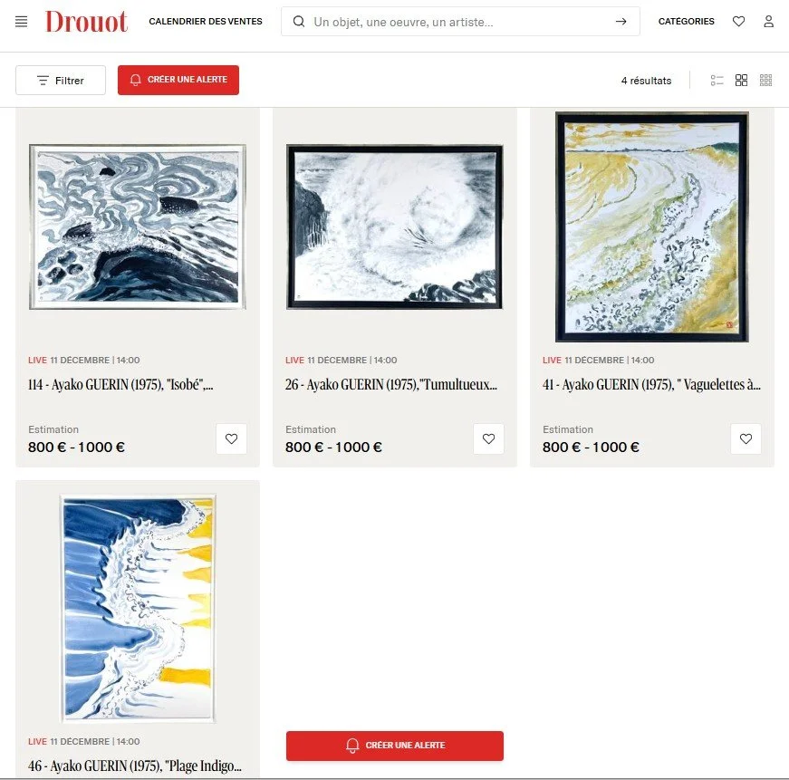 Une première vente aux enchères pour Ayako Guérin sur Paris