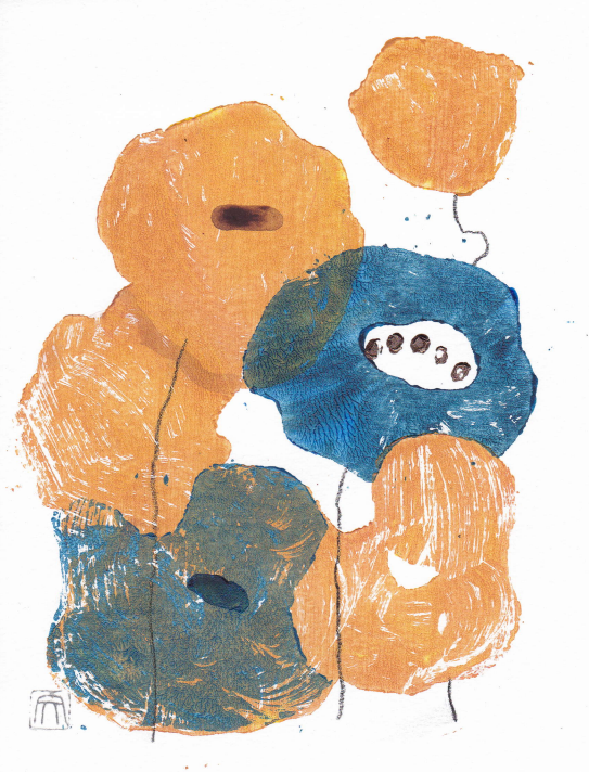 Fleurs du Chemin Jaunes et Bleues