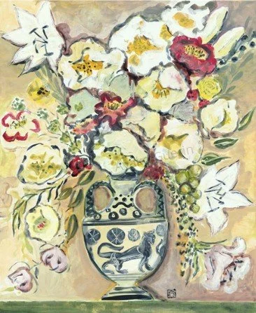 bouquet au pot romain