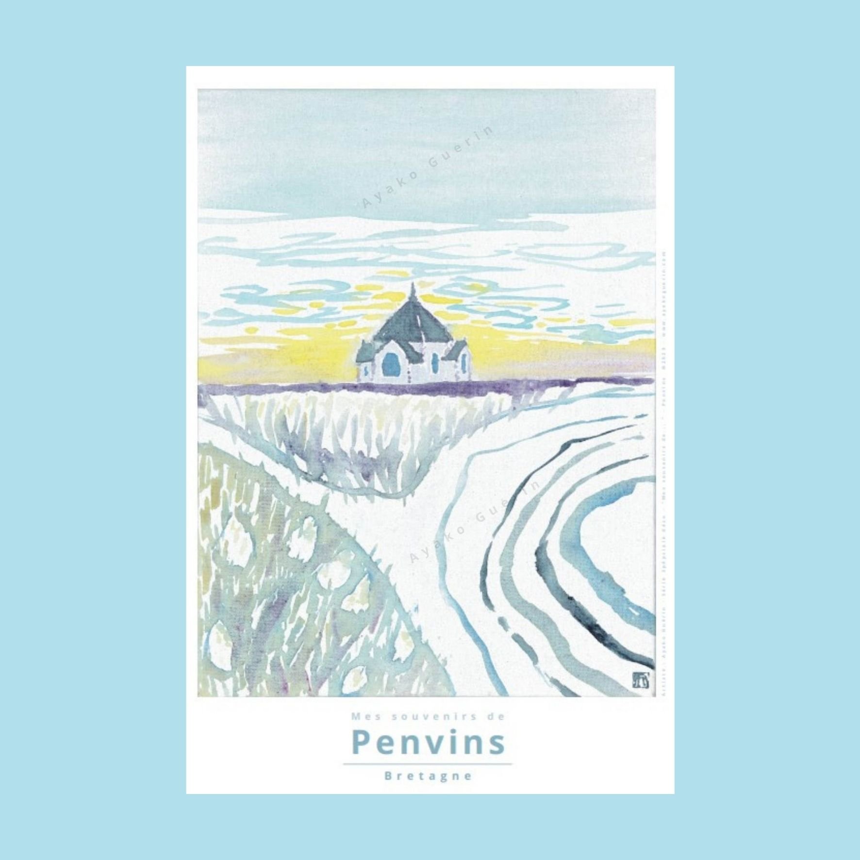 Affiche de Coucher de Soleil à Penvins