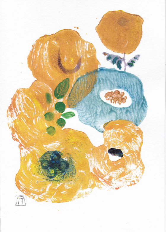 Fleurs du Chemin Jaunes et Bleues