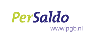 PerSaldo logo with green and purple text and website URL www.pgb.nl
