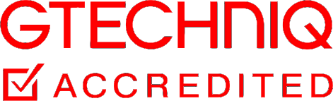 GTECHNIQ accredited logo in red showing that ZAutoCare is a Gtechniq accredited facility located in Kitchener-Waterloo, ON