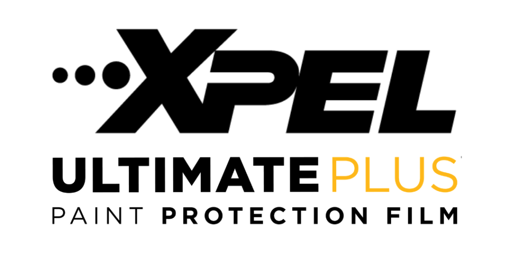 Black and yellow XPEL Ultimate Plus PPF logo