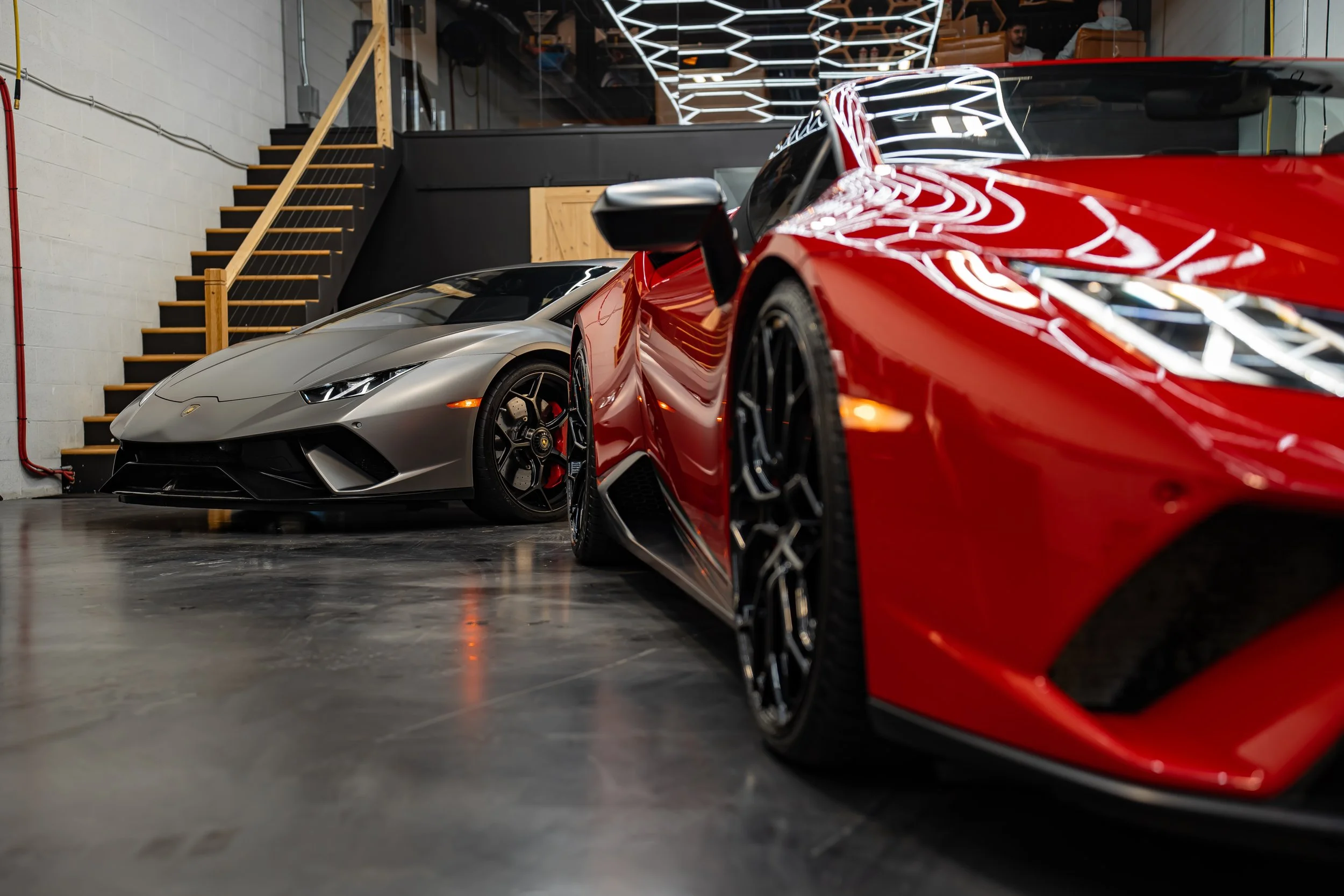 2 Lamborghini Huracan Performantes sitting in ZAutoCare