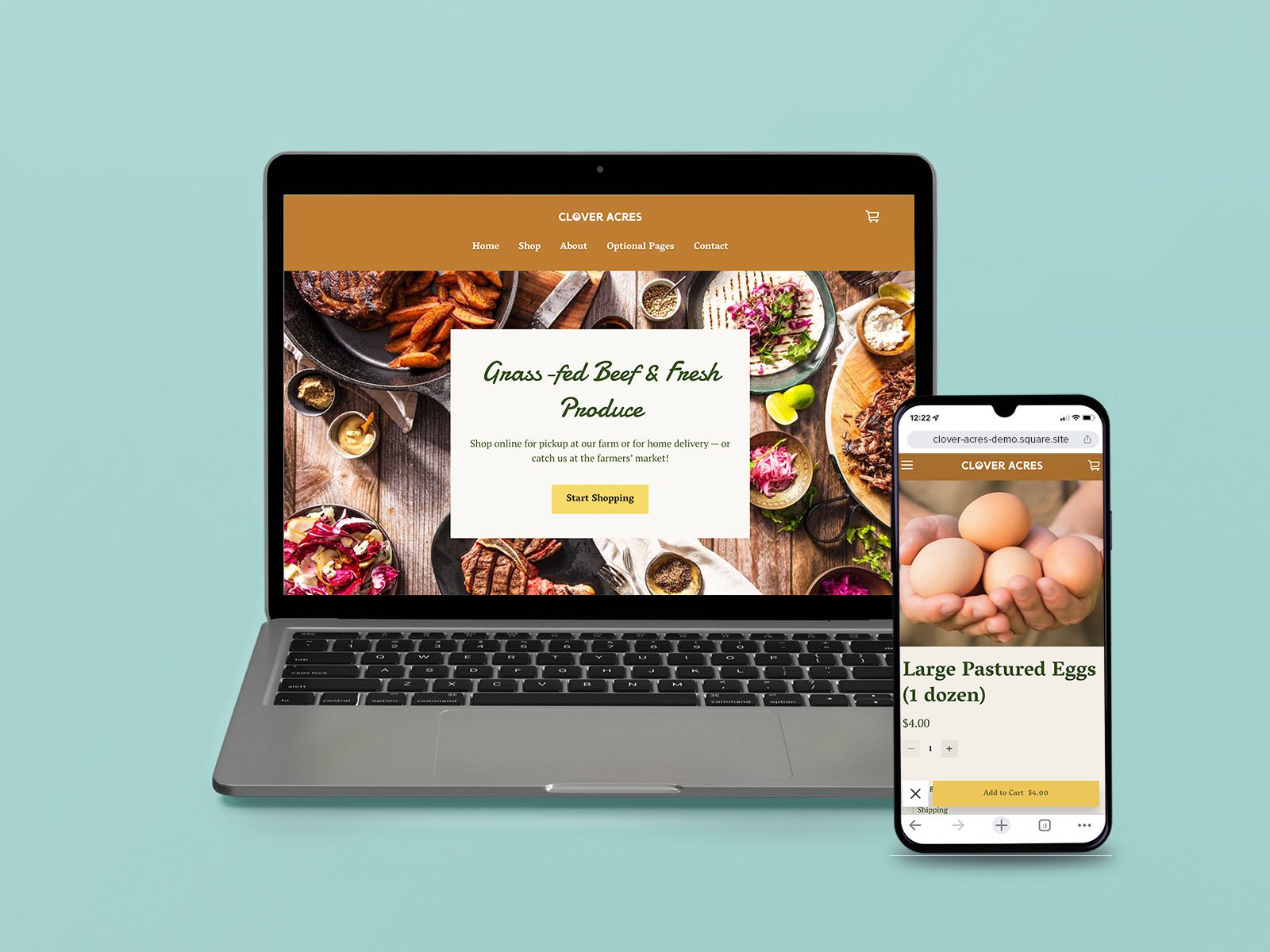 Clover Acres Square Template