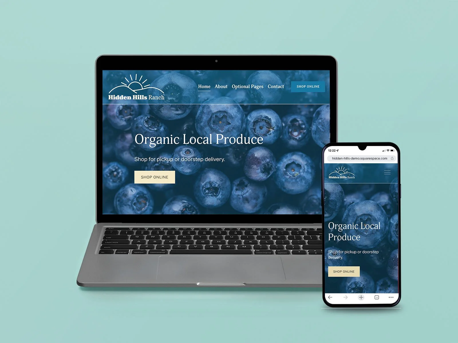 Hidden Hills Squarespace Template