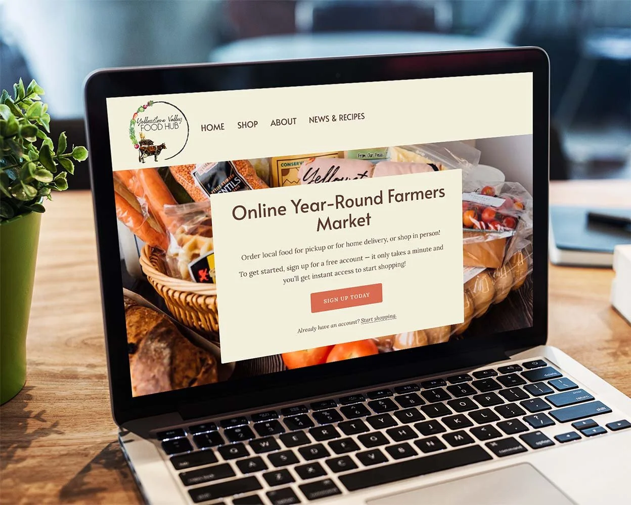 Website for Yellowstone Valley Food Hub