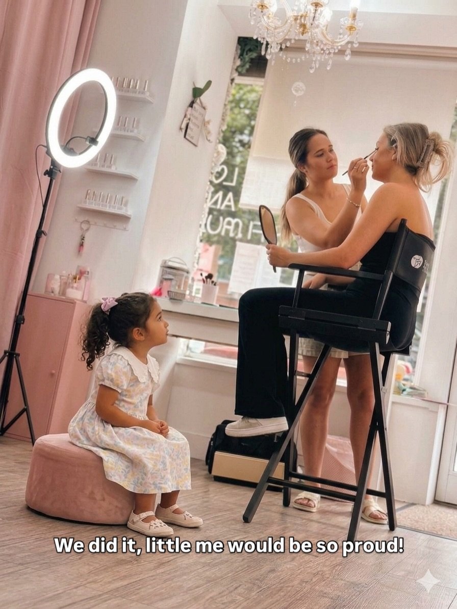 My journey into make up isn&rsquo;t the same as everyone else&rsquo;s. I have a corporate career in recruitment too, which I go back to in June part time. 

When I was a little girl I loved make up, I&rsquo;d sit for hours creating looks, then I grew