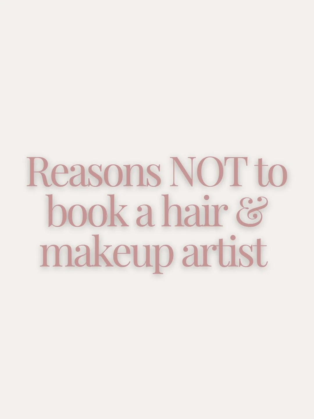 I&rsquo;ll wait&hellip;
(no seriously I tried to think of one) 😭

There&rsquo;s a reason you invest in professionals!
your wedding morning isn&rsquo;t the time to risk it. 🤍

Looking to book your hair and makeup for your wedding day? Our team is bo