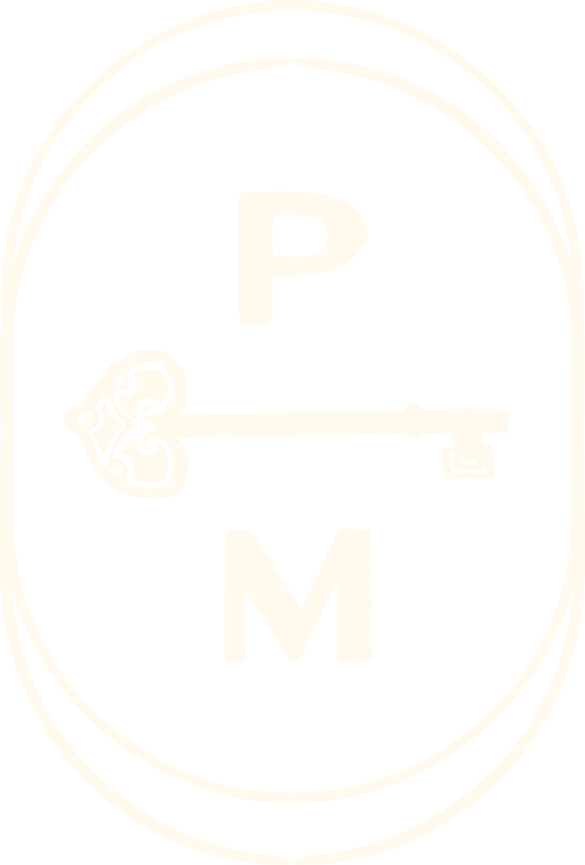 Oval Pollinate Marketing Logo with a key