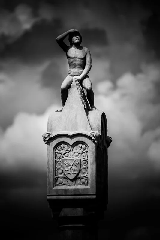 Regensburg Bruckmandl auf der Steinernen Brücke
