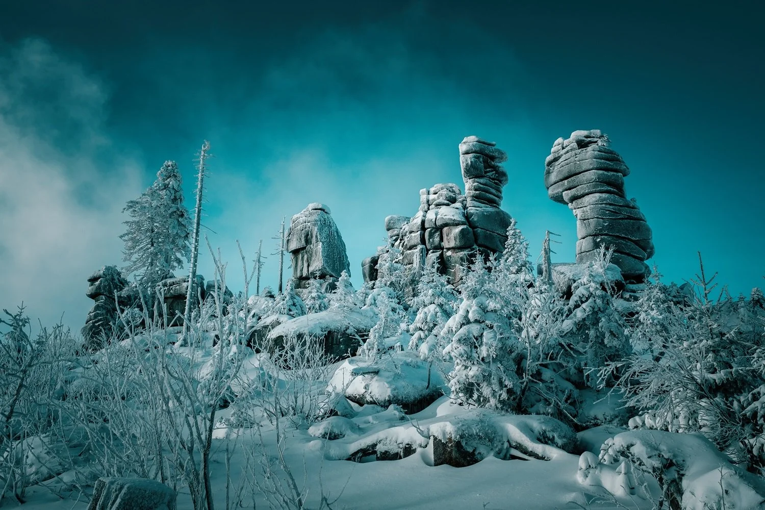 Dreisessel bei Freyung Grafenau im Bayerischen Wald im Winter