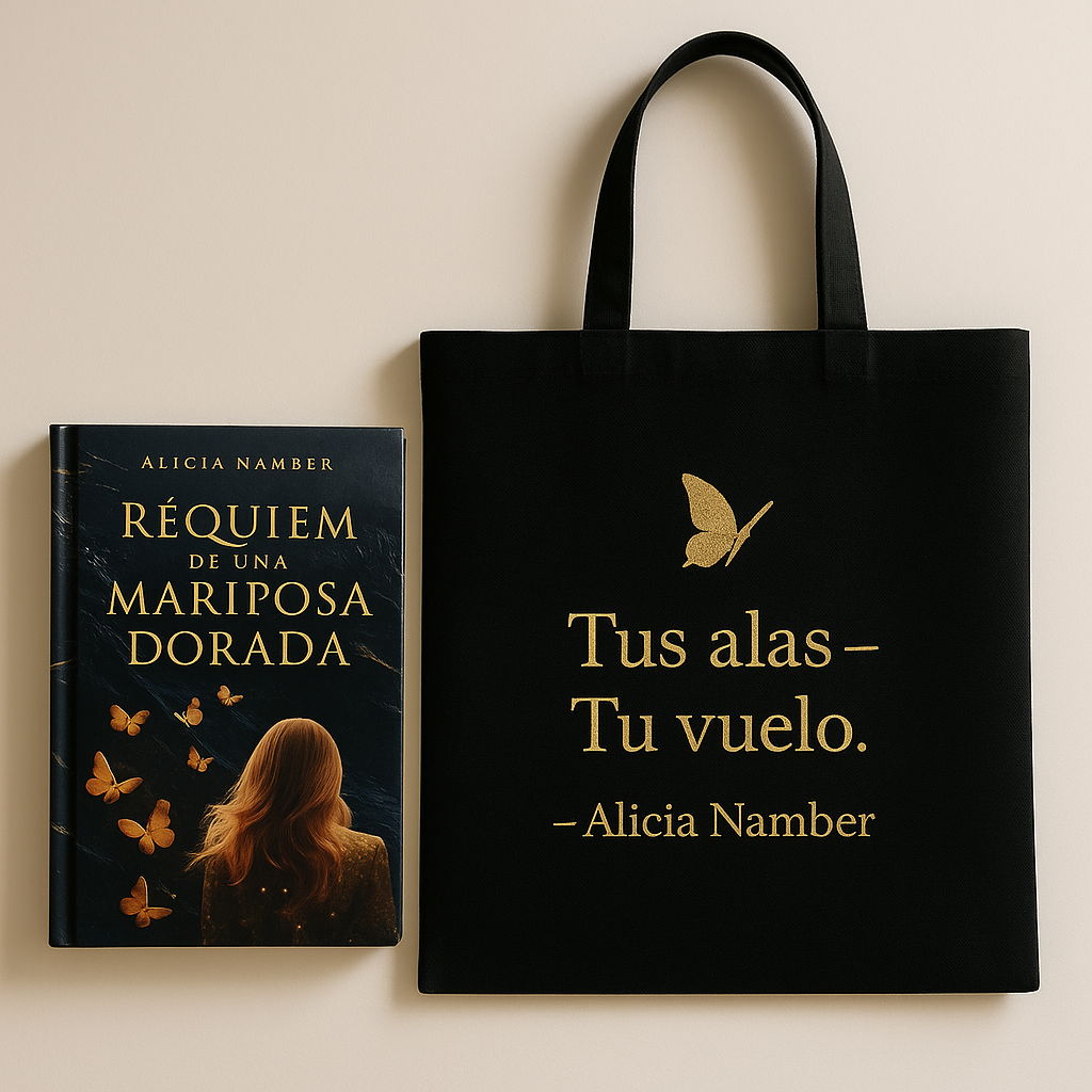 Pack Libro + Tote Bag “Mariposa Dorada”