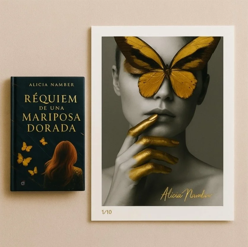 Set Coleccionista: Libro + Lámina Dorado Signature