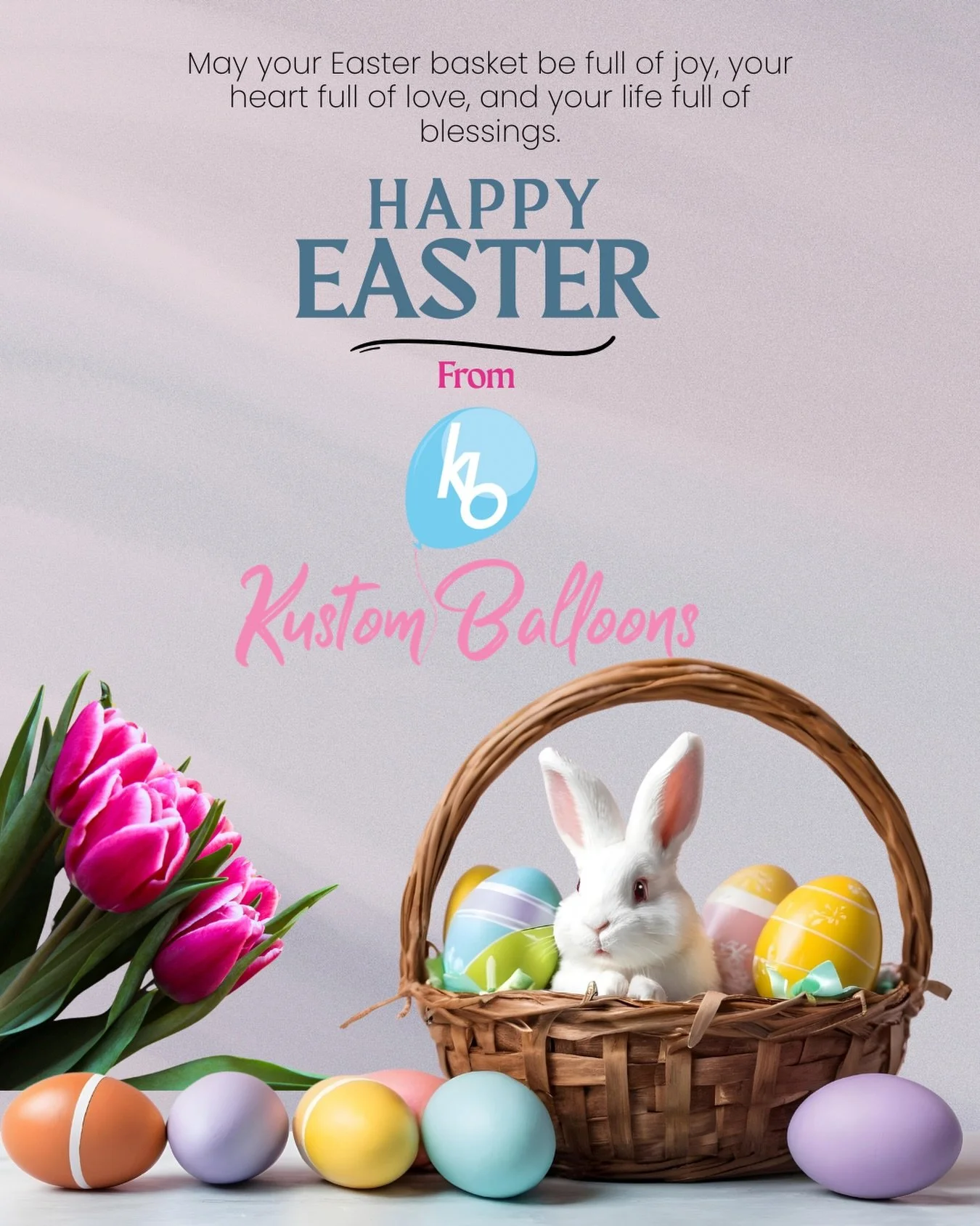 Happy Easter from us to you! 🐰🌸✨
Wishing you a day filled with joy, sweet treats and beautiful moments with the ones you love. Thank you for letting us be a part of your special celebrations&mdash;bringing your visions to life, one balloon at a tim