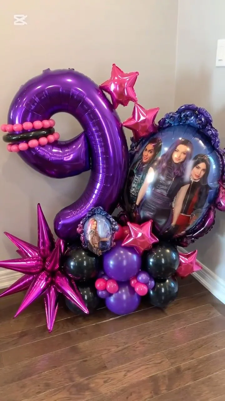 Birthday  9th birthday balloon stack