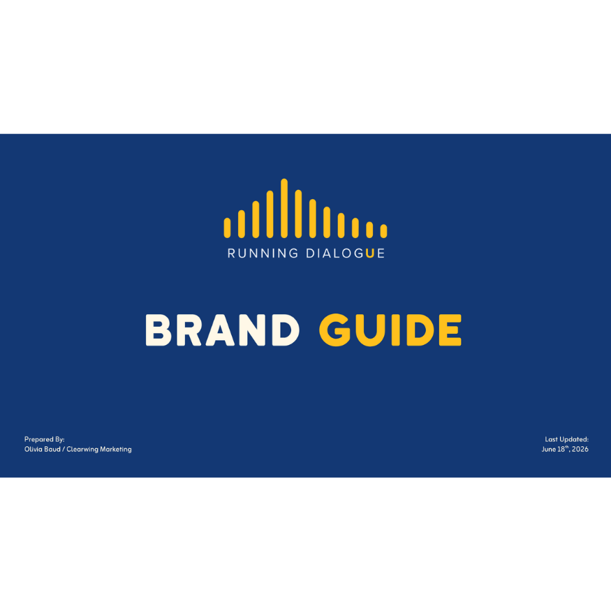 Running Dialogue Brand Guide cover