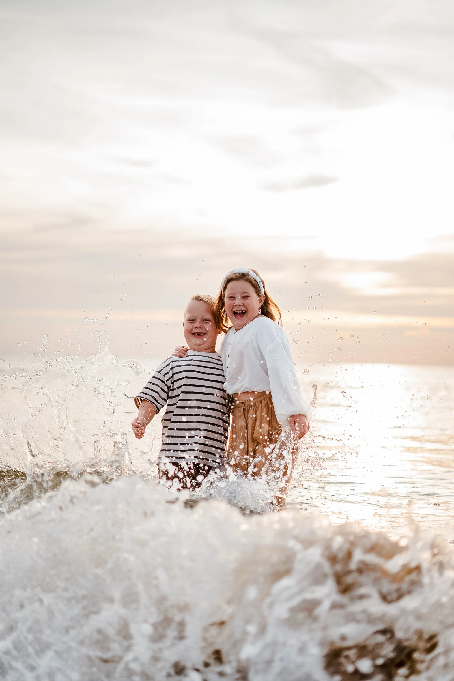 Fotoshoot strand zonsondergang, minishoot goldenhour
