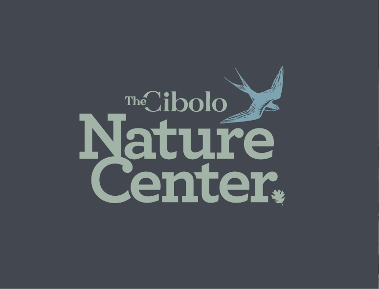 Logo for The Cibolo Nature Center with a bird and a leaf icon.