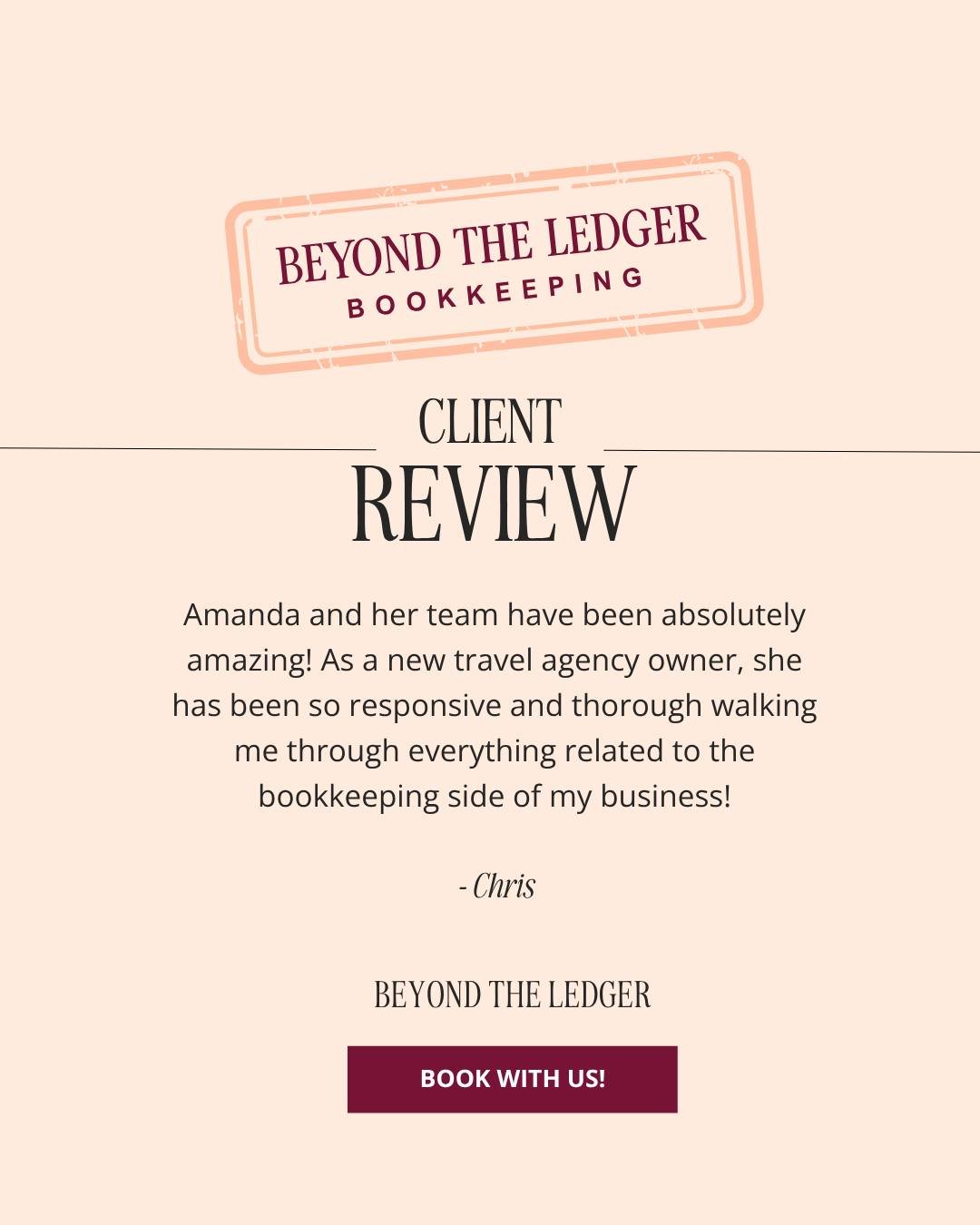 Helping creative entrepreneurs feel confident in their numbers is exactly why we do what we do ✨

Starting a business comes with enough stress, your bookkeeping shouldn&rsquo;t be one of them. We love helping travel advisors build strong financial fo