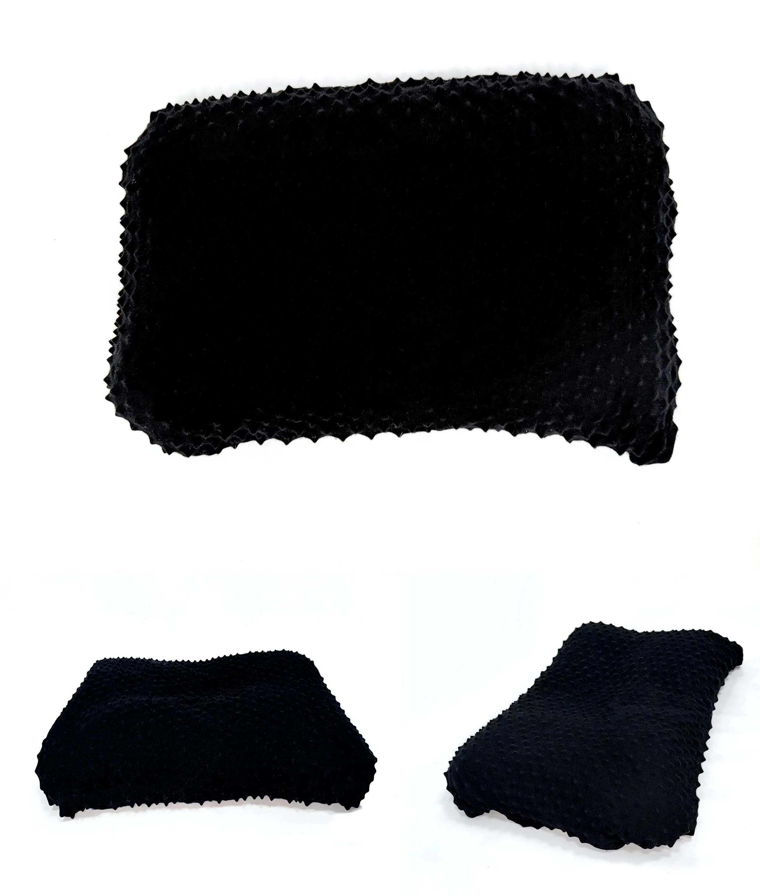 Black Signature Urchin Knit Bed shown alone from above, highlighting its raised textured surface.
