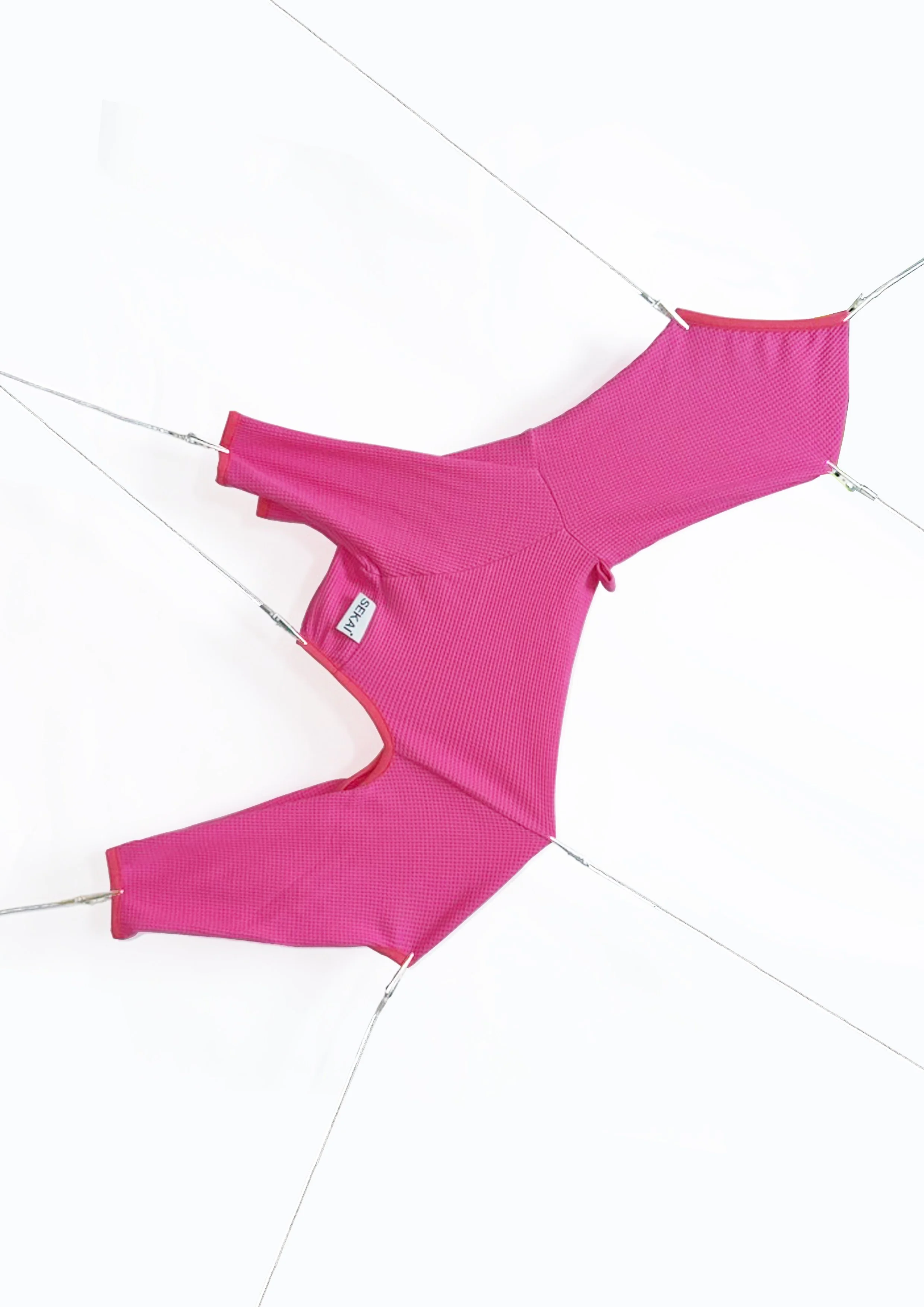 ⬛The Essential Waffle Romper（Dragonfruit）