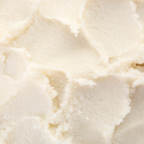 Close-up of white vanilla ice cream with a creamy texture.