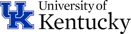 University of Kentucky logo featuring a blue Kentucky Wildcats emblem and black lettering.