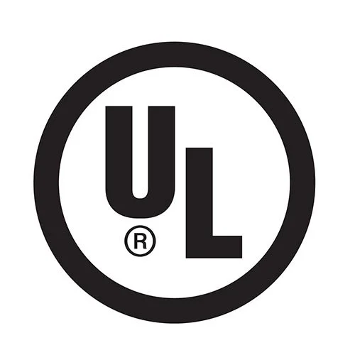 UL certification logo in black and white.