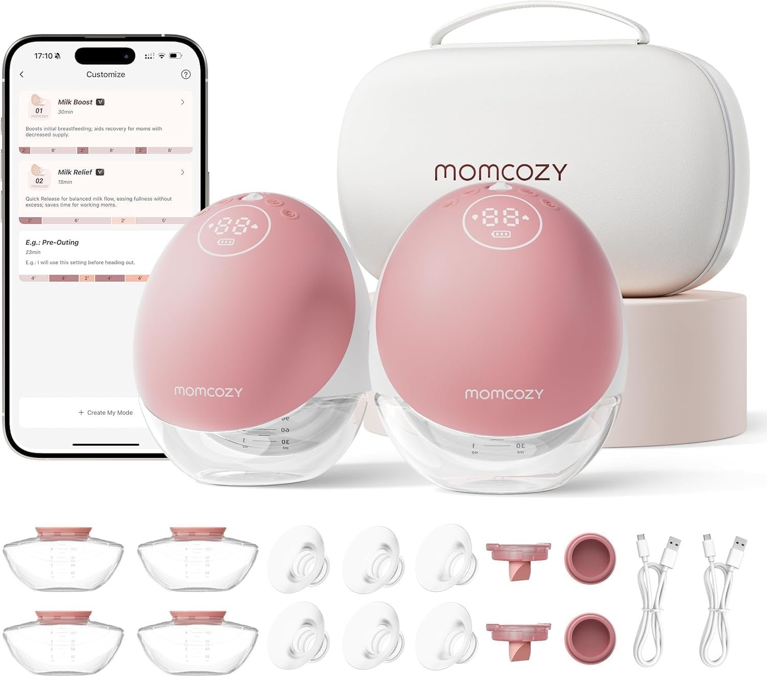 Momcozy Wearable Breast Pump, Hands Free Upgraded Mobile Flow