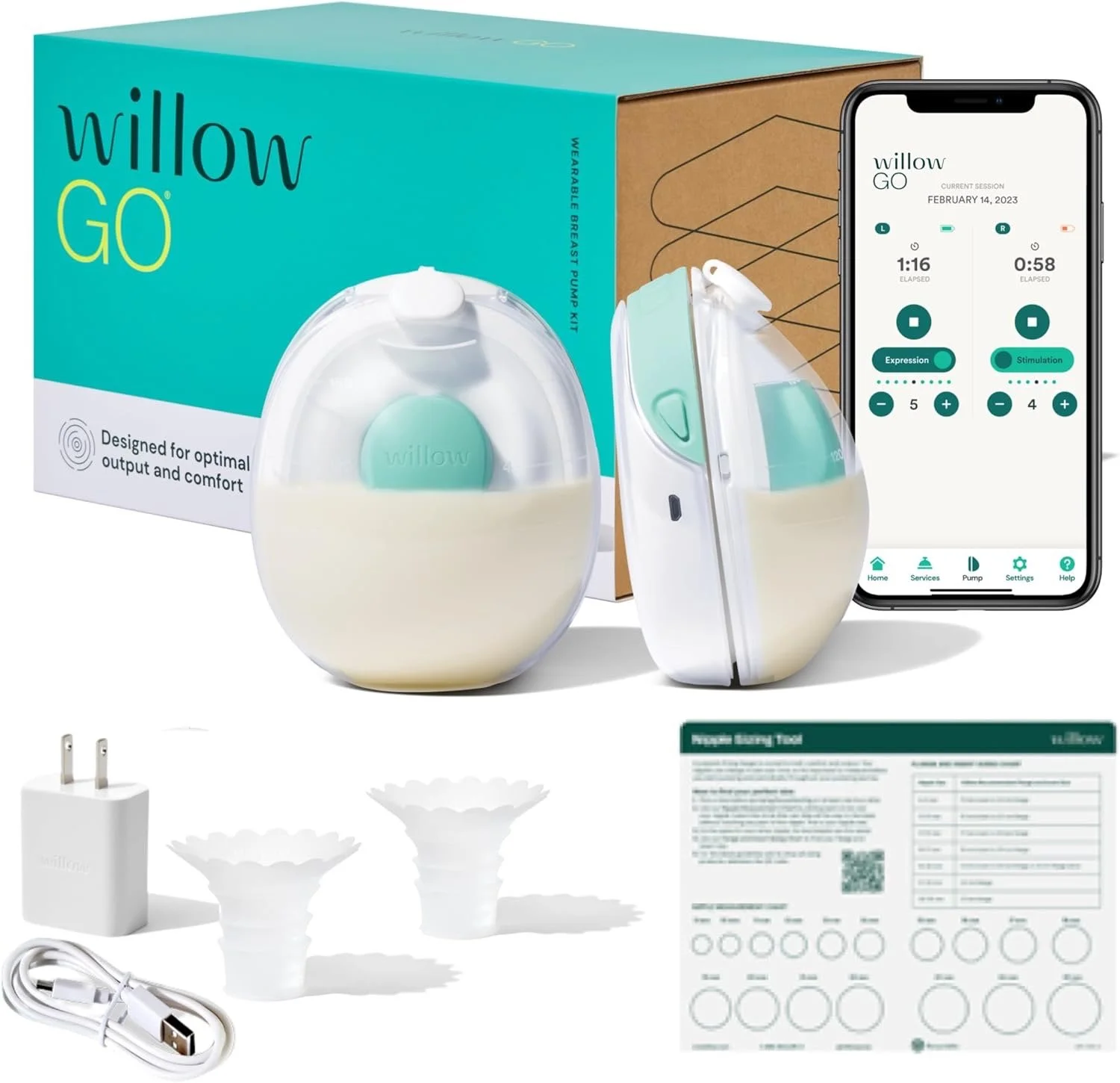 Willow Go - Hands Free Breast Pump - Wearable Breastfeeding Pump