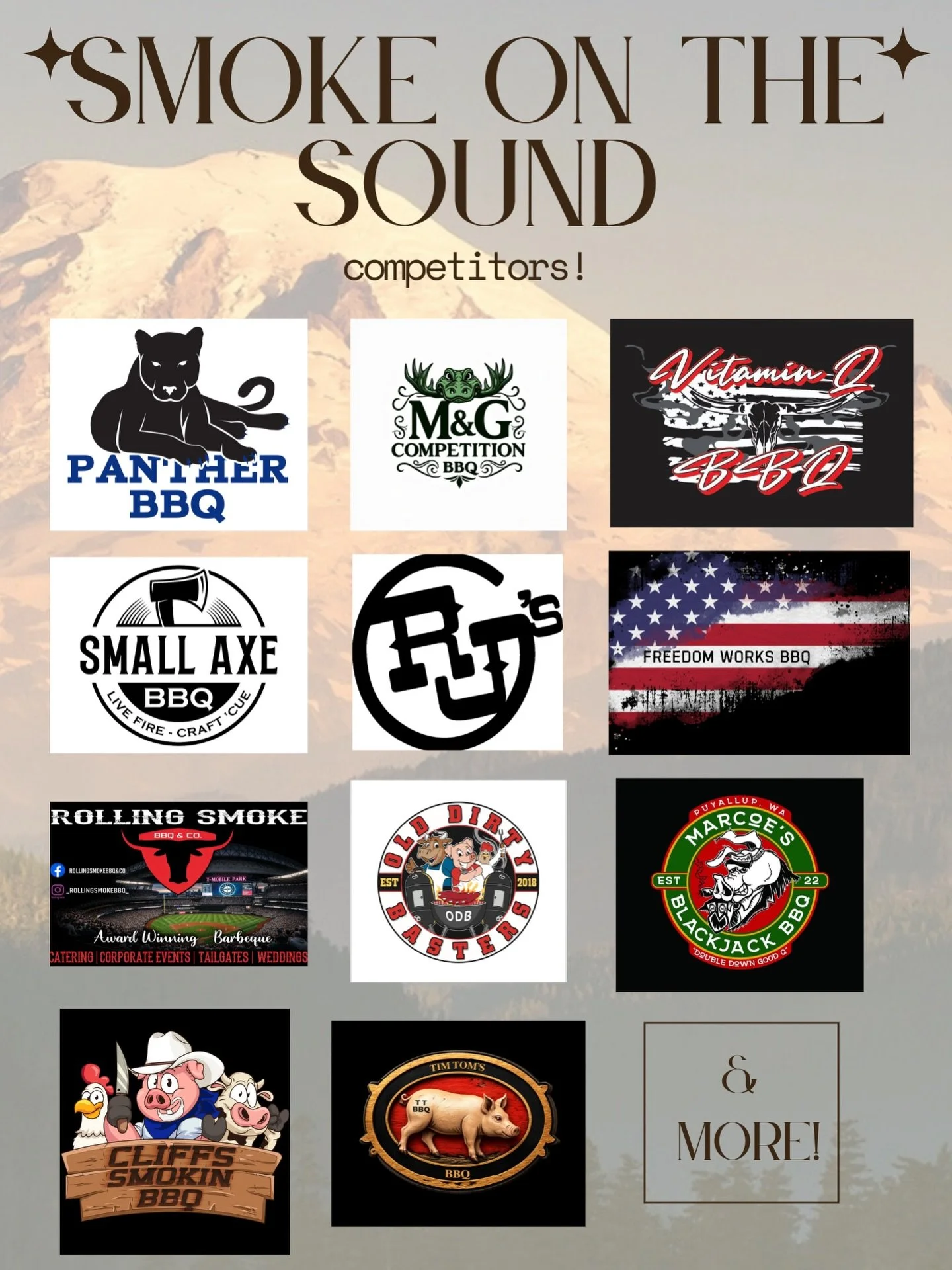 Welcome to the Smoke on the Sound family!
We&rsquo;re fired up to have 16 teams locked in and ready to bring the heat this year. The competition&rsquo;s growing, the grills are warming, and the bragging rights are officially up for grabs.

Sign‑ups a