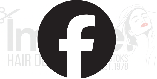 Facebook logo in a black circle
