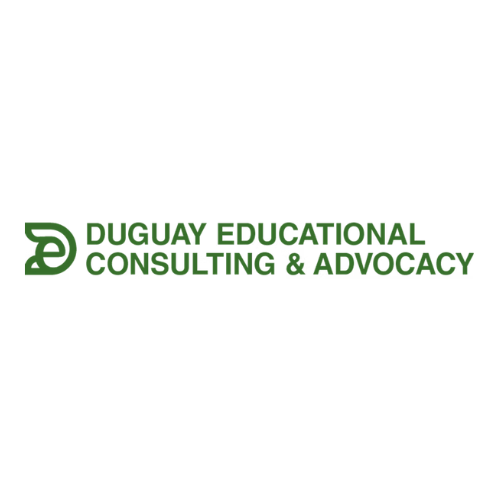 Logo for Duguay Educational Consulting & Advocacy with green text and design.