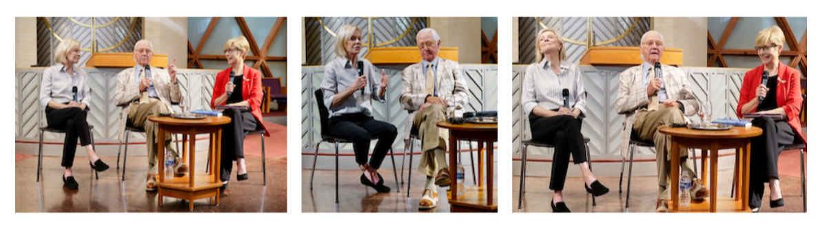 Pat Miles, Don Shelby and Cathy Wurzer speaking to one another