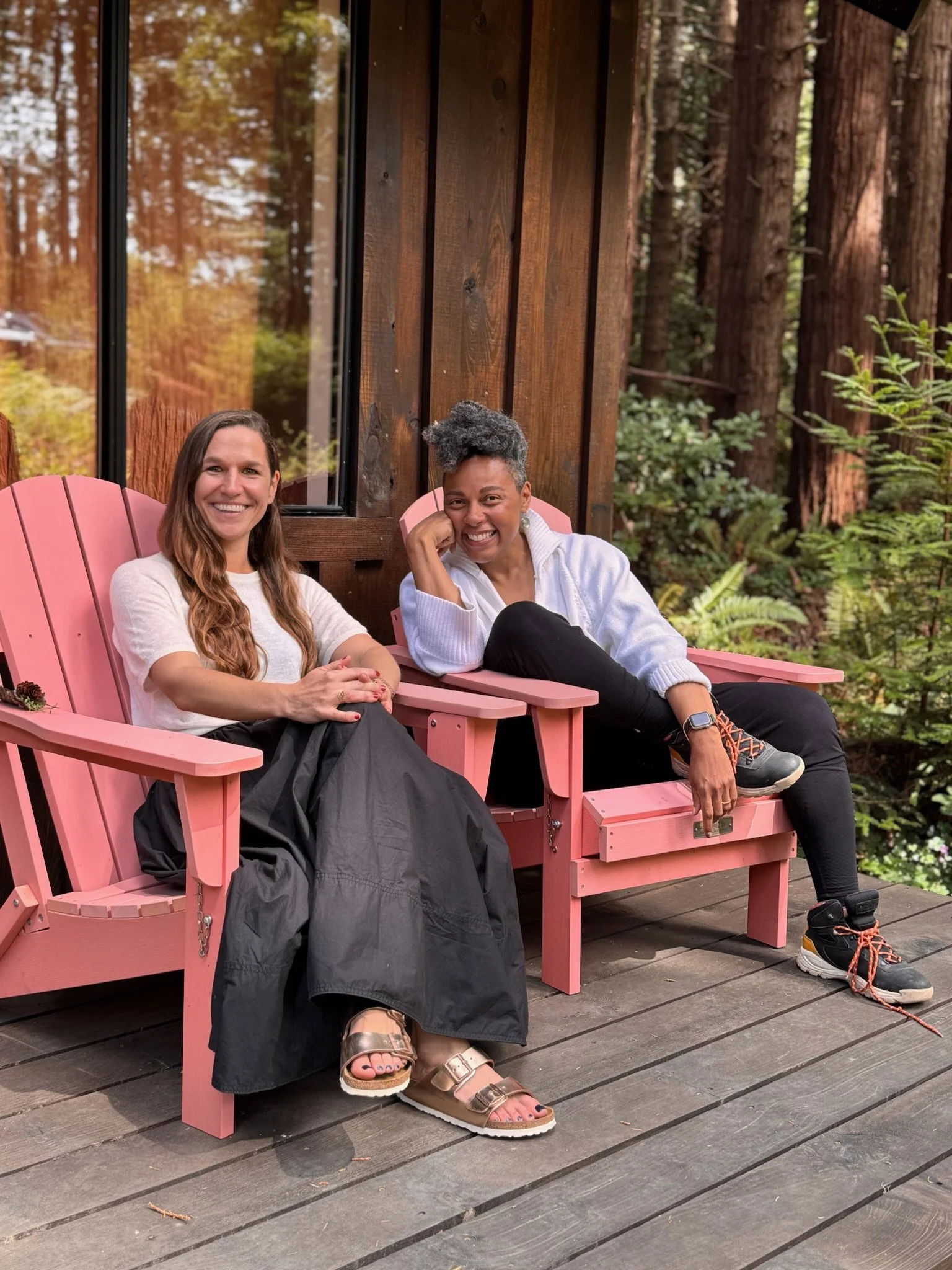 Co-Founders Monique Pearson and Christine Raschke at the Mendocino Catalyst Retreat at Spirit Camp.