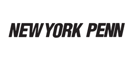 Text that reads 'New York Penn' in bold, black letters.