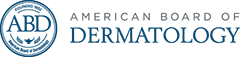 Logo of the American Board of Dermatology, featuring the acronym 'ABD' inside a circle.