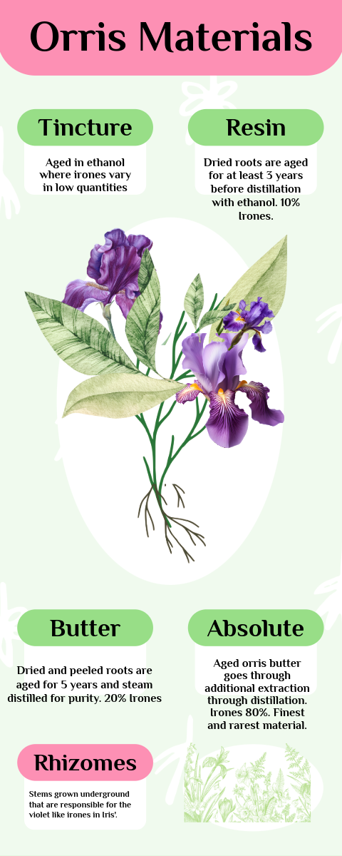 Natural Orris Materials in Perfumery