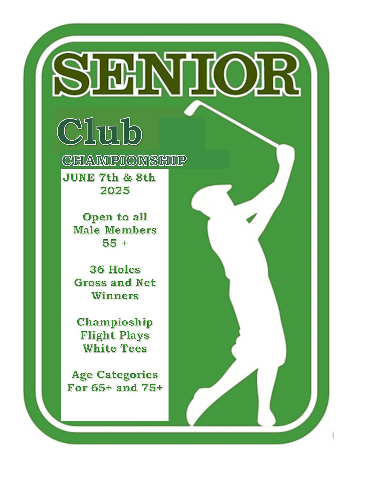 Sr. Men's Club Championship