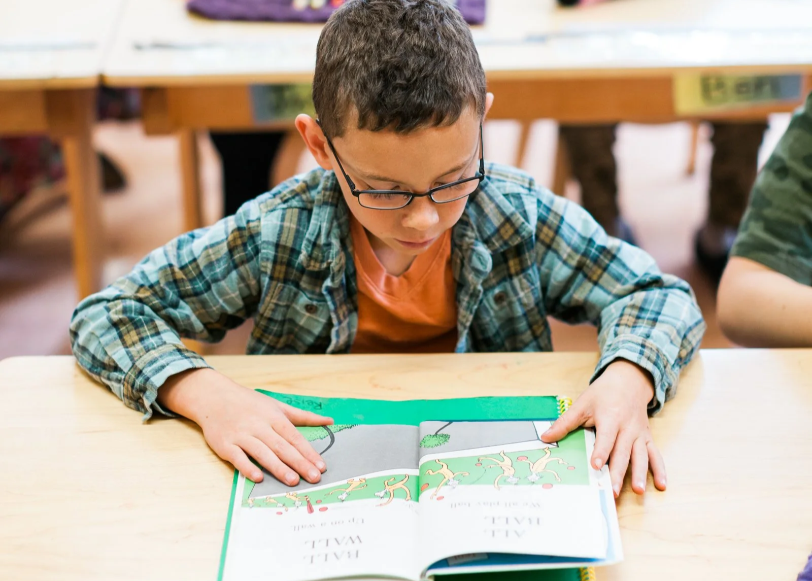 Student reading