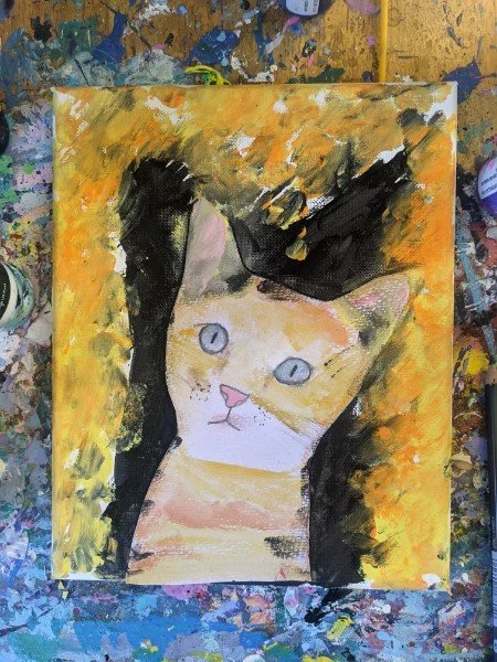 Pet Portrait/Watercolor/Finger Painting