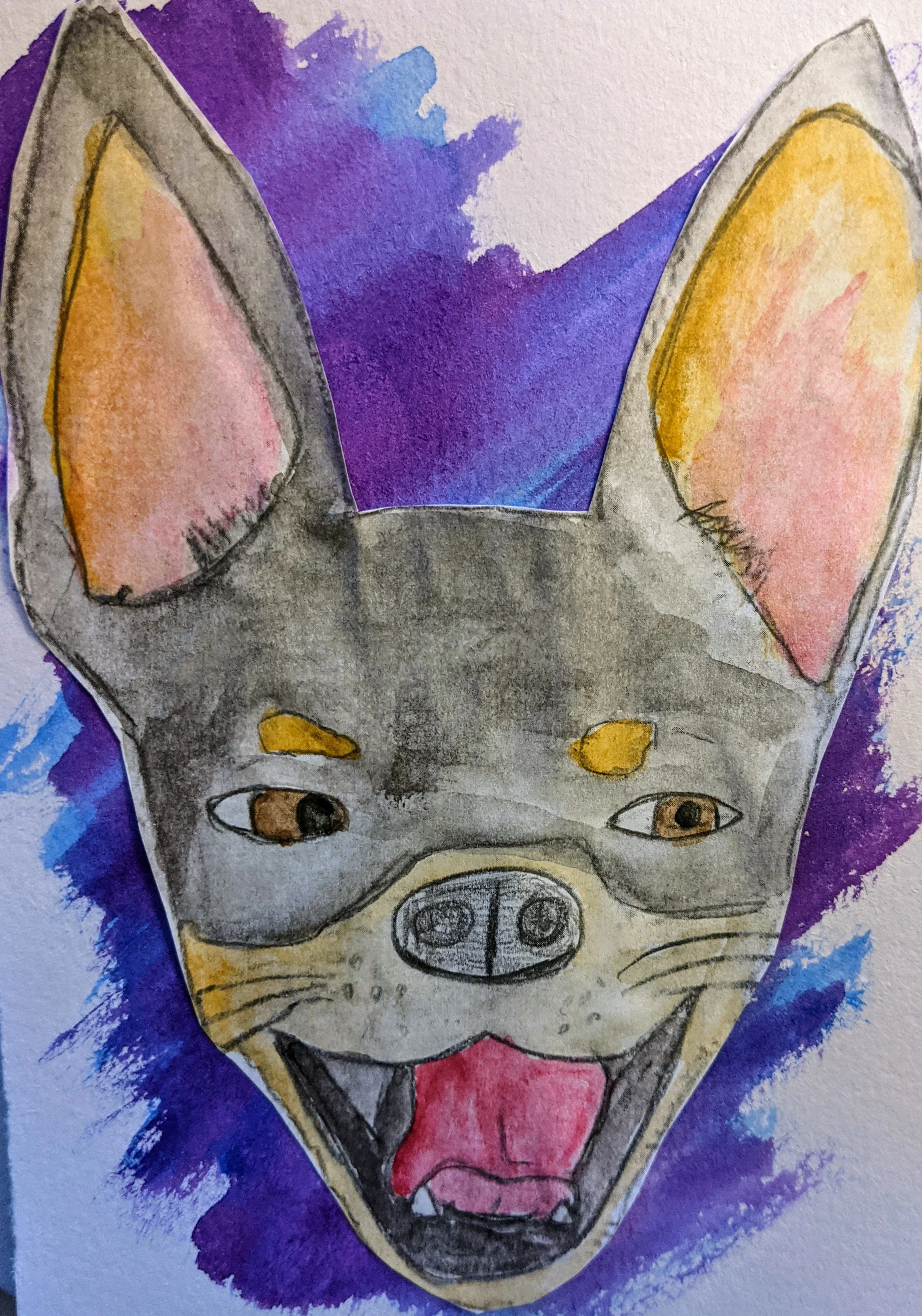 Watercolor pet portrait