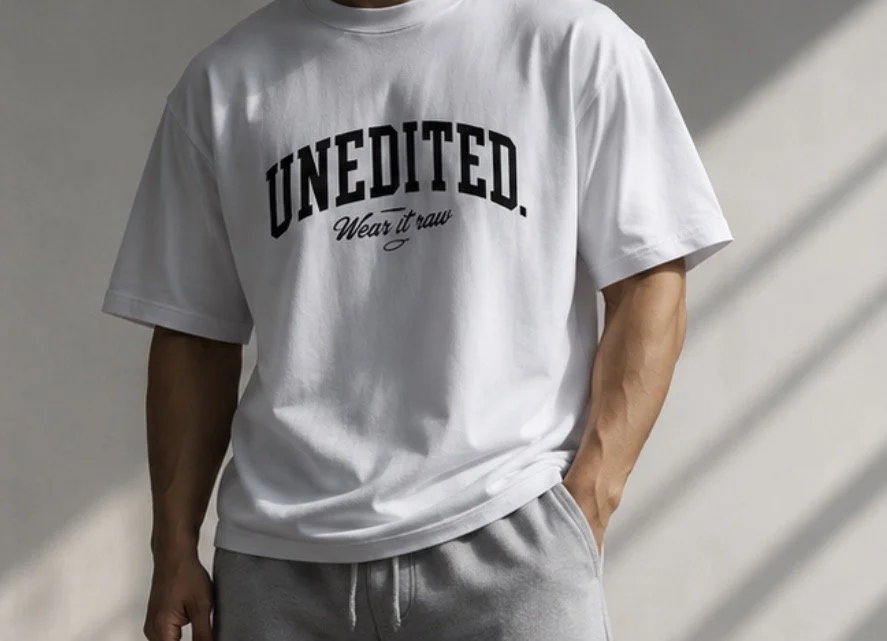 UNEDITED. Signature Tee — White