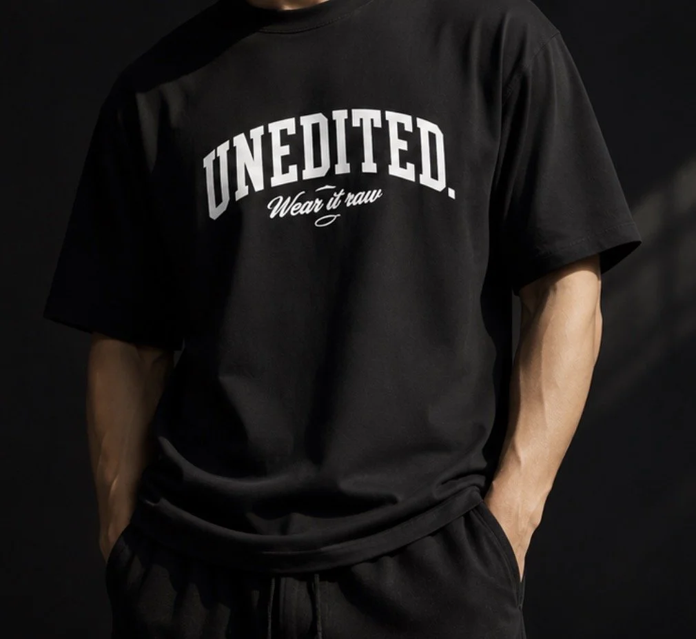 UNEDITED. Signature Tee — Black