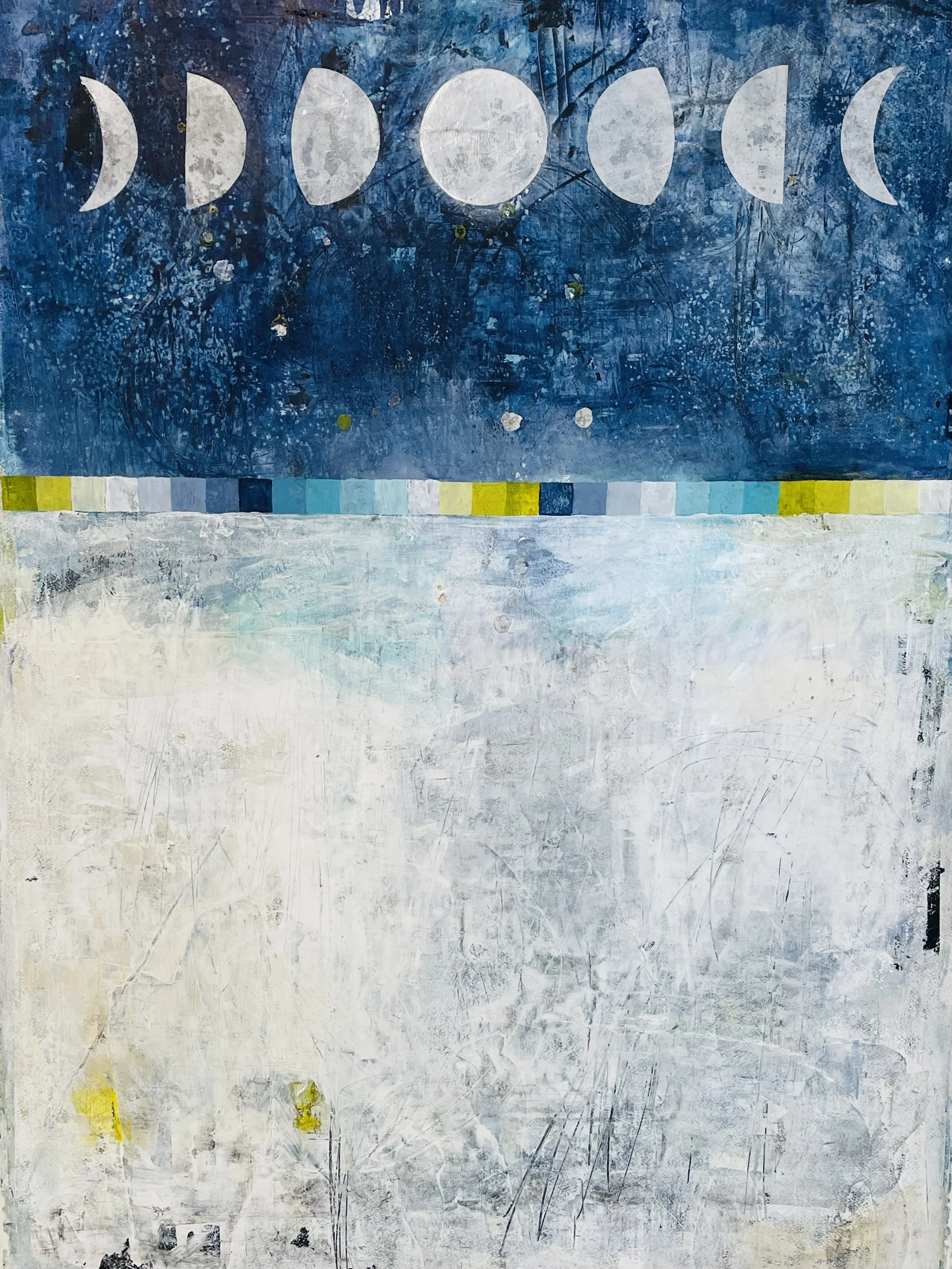  SALVAGE                                                     
acrylic, collage
 48"H x 36"W
 2024
