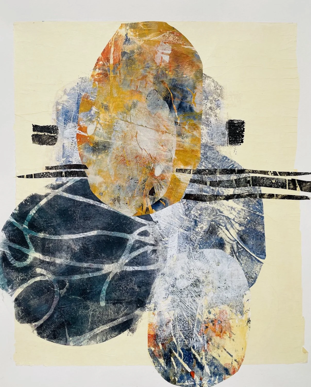  GENESIS 1                                                     
monoprint, collage
 20"H x 16"W
 2019
