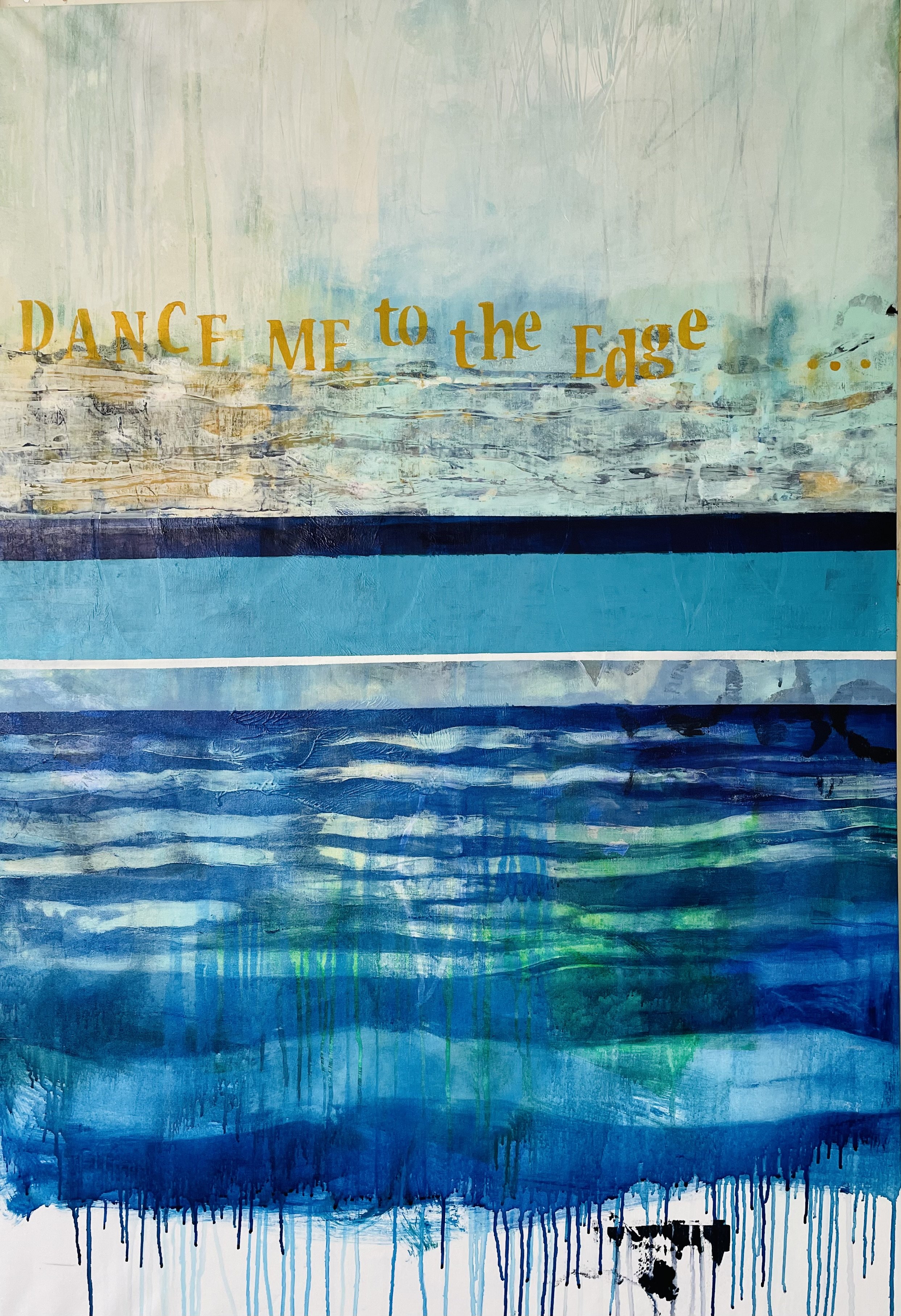  DANCE ME                                                     
acrylic, collage
 49"H x 31"W
 2024
